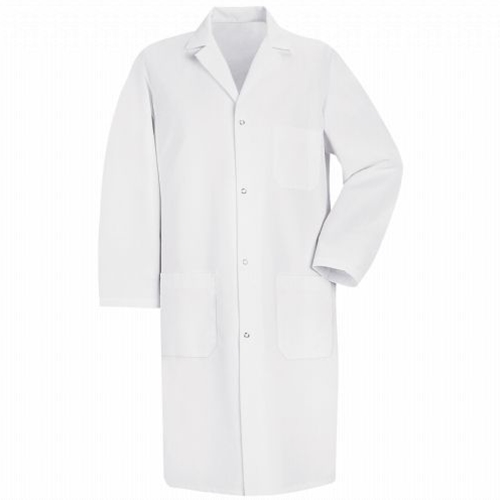White Knee Length Lab Coat