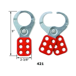 Red 1.5" Jaw Lockout Hasp